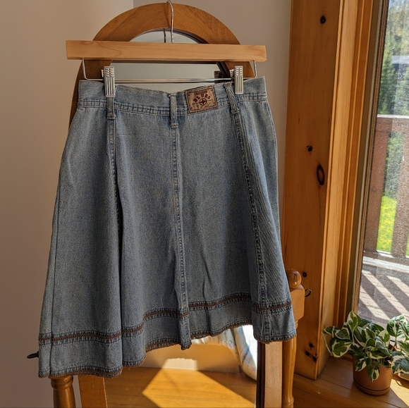 🌻 Vintage - Light blue denim skirt - Picture 2 of 5
